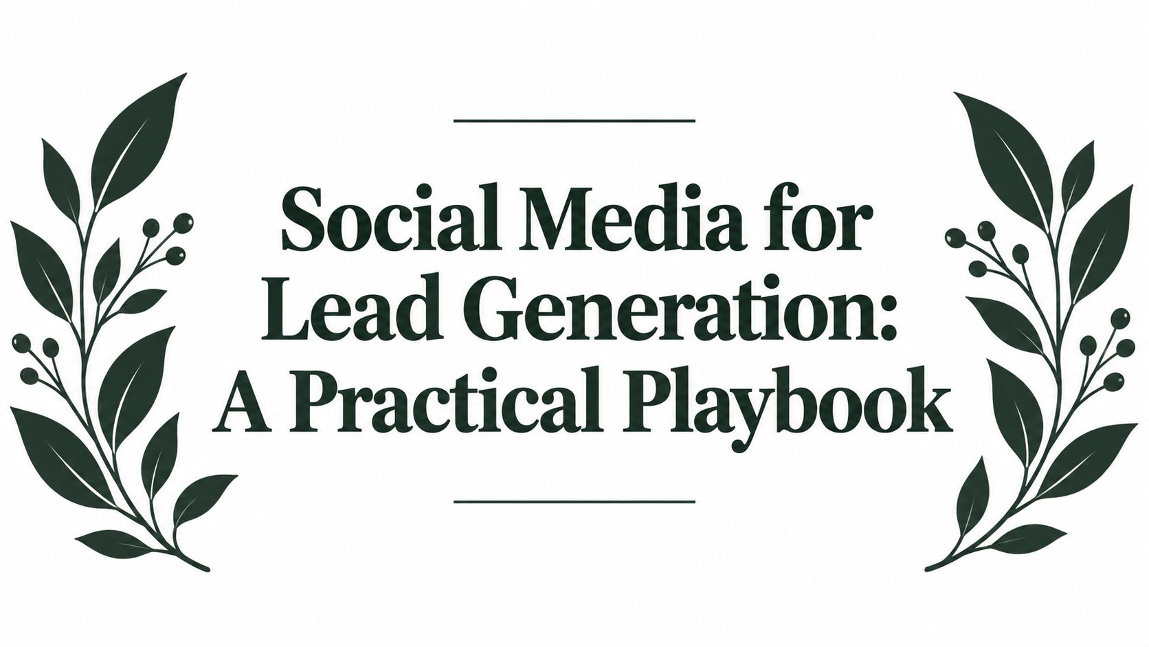 Social Media for Lead Generation: A Practical Playbook