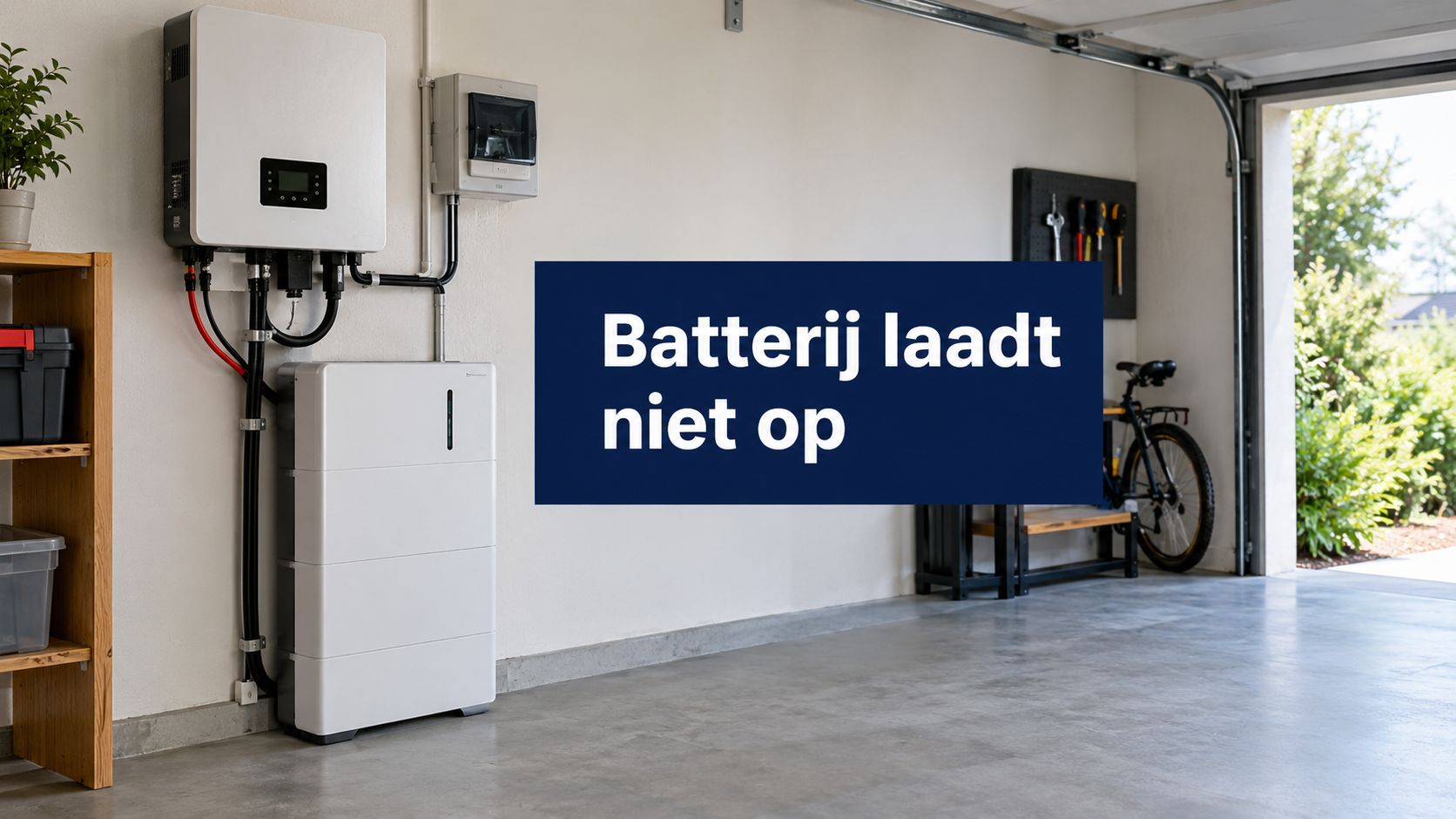 Batterij zonnepanelen laadt niet op