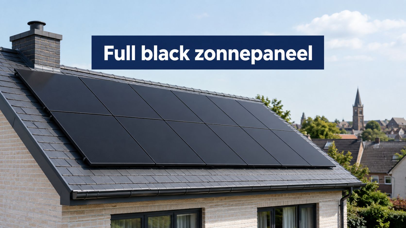 Full black zonnepaneel uitgelegd voor je dak in België