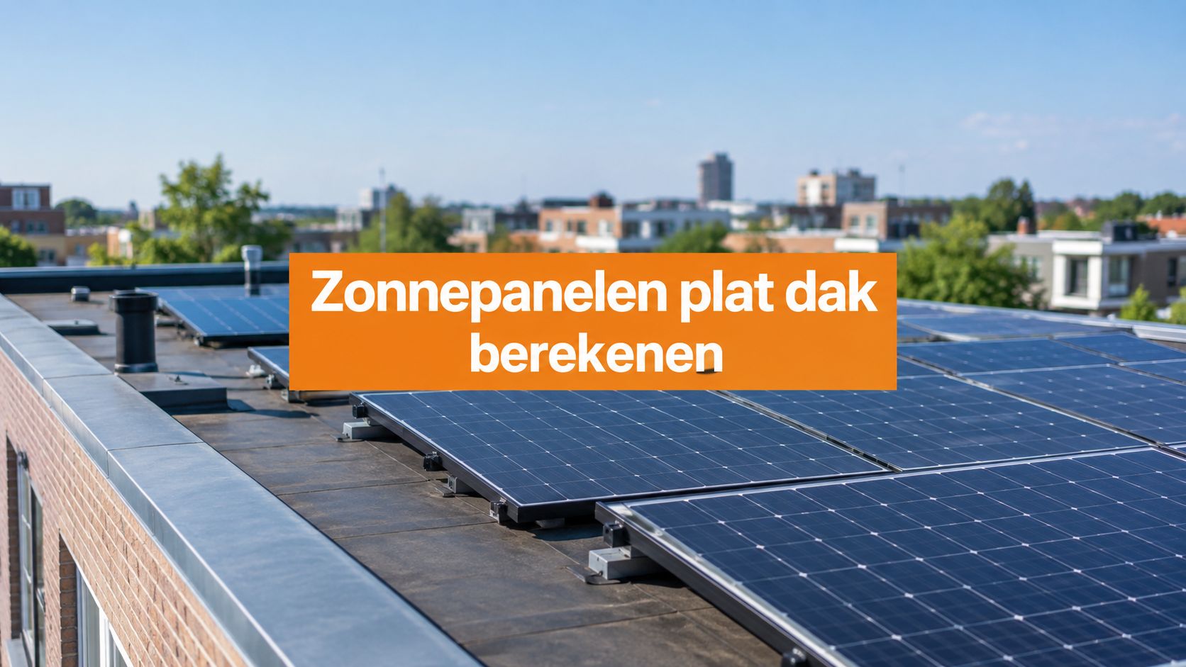 Zonnepanelen plat dak berekenen