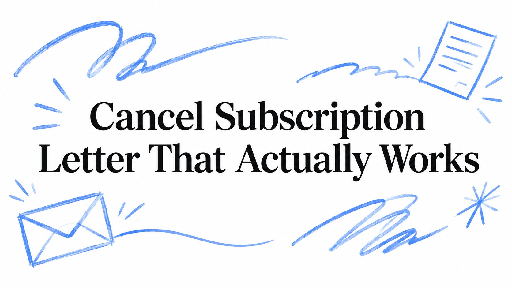 Cancel Subscription Letter That Actually Works