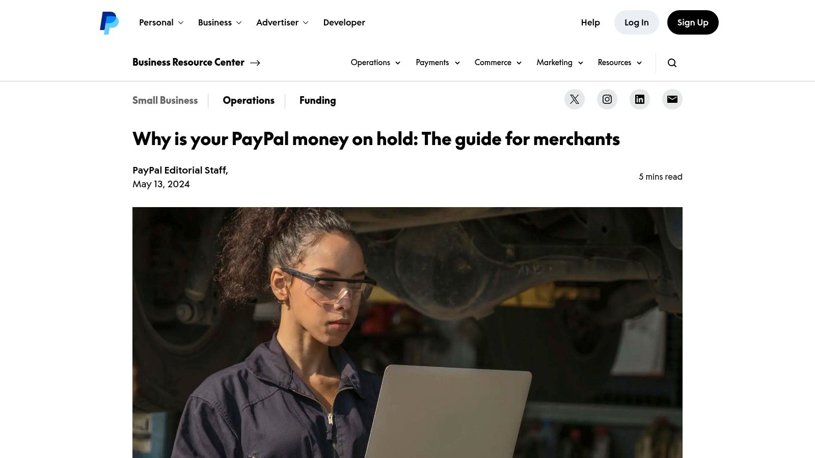 PayPal - Holds, account limitations, and reserves