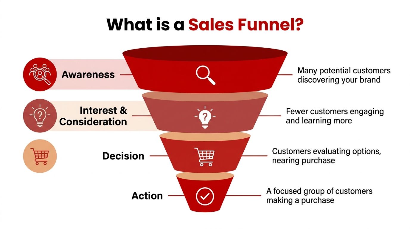 What Is a Sales Funnel? Boost Your Online Sales 2026 - Wise Web