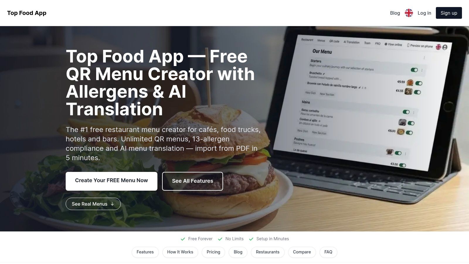 Screenshot from https://topfood.app/en