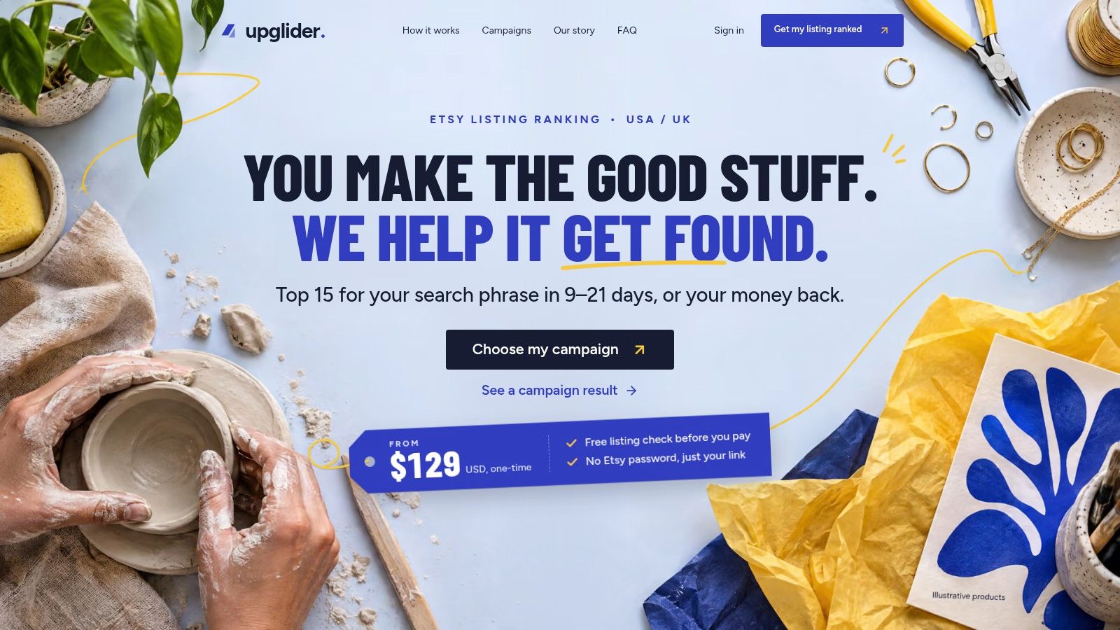 Screenshot from https://upglider.com