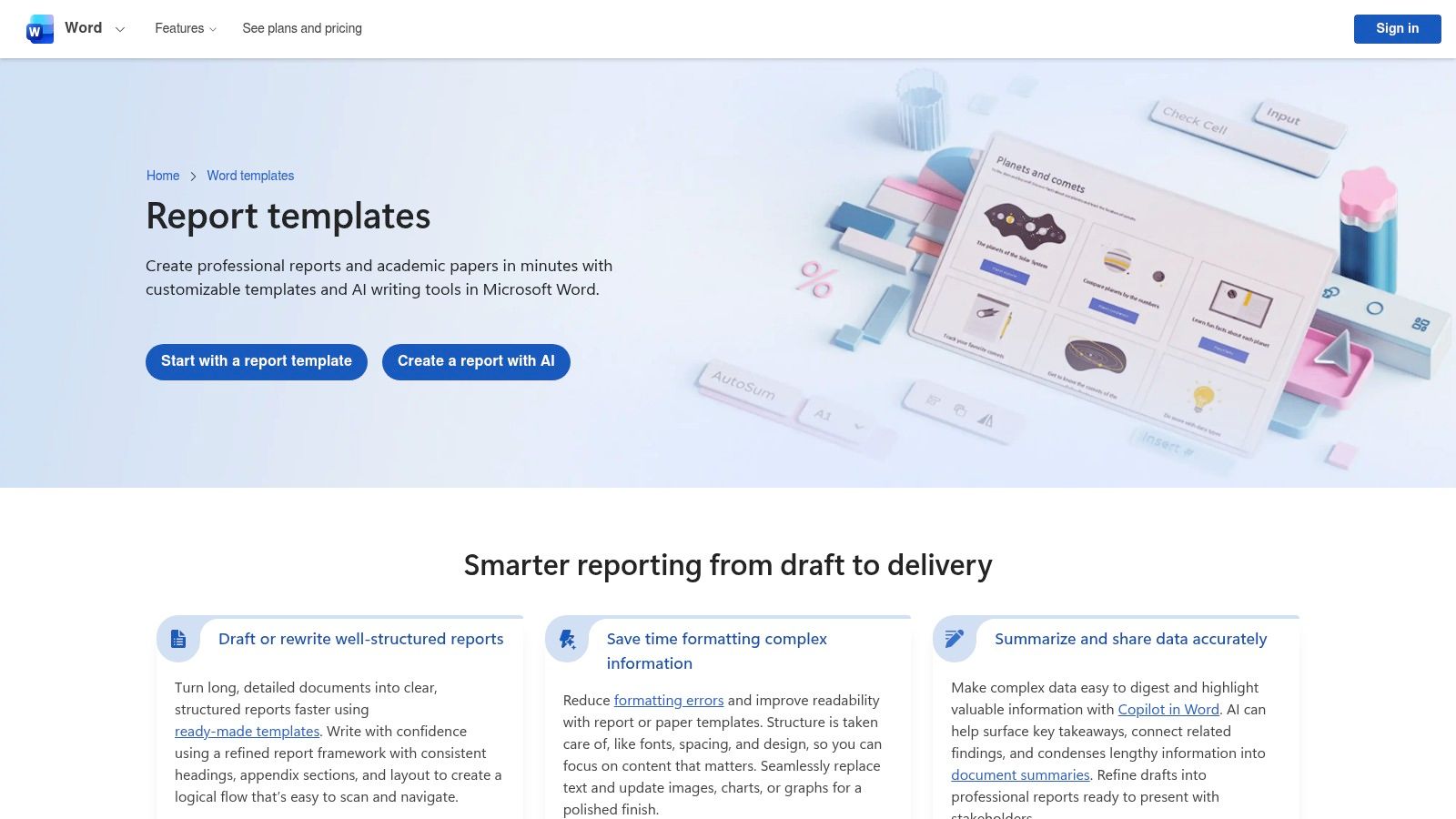 Microsoft Word and Office Status Report Templates