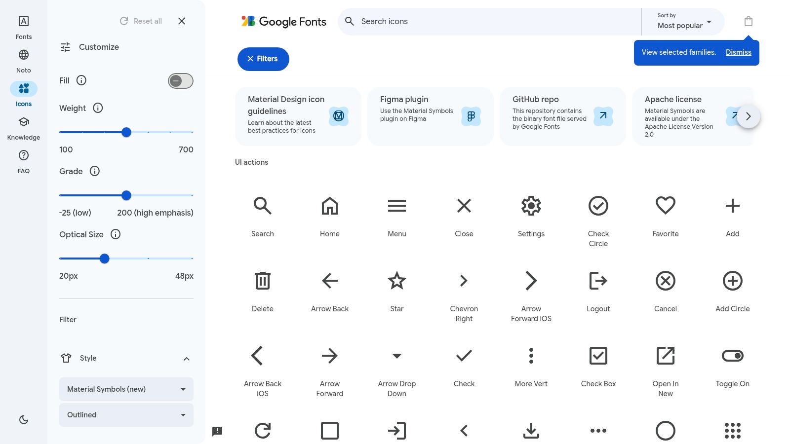 Google Material Symbols