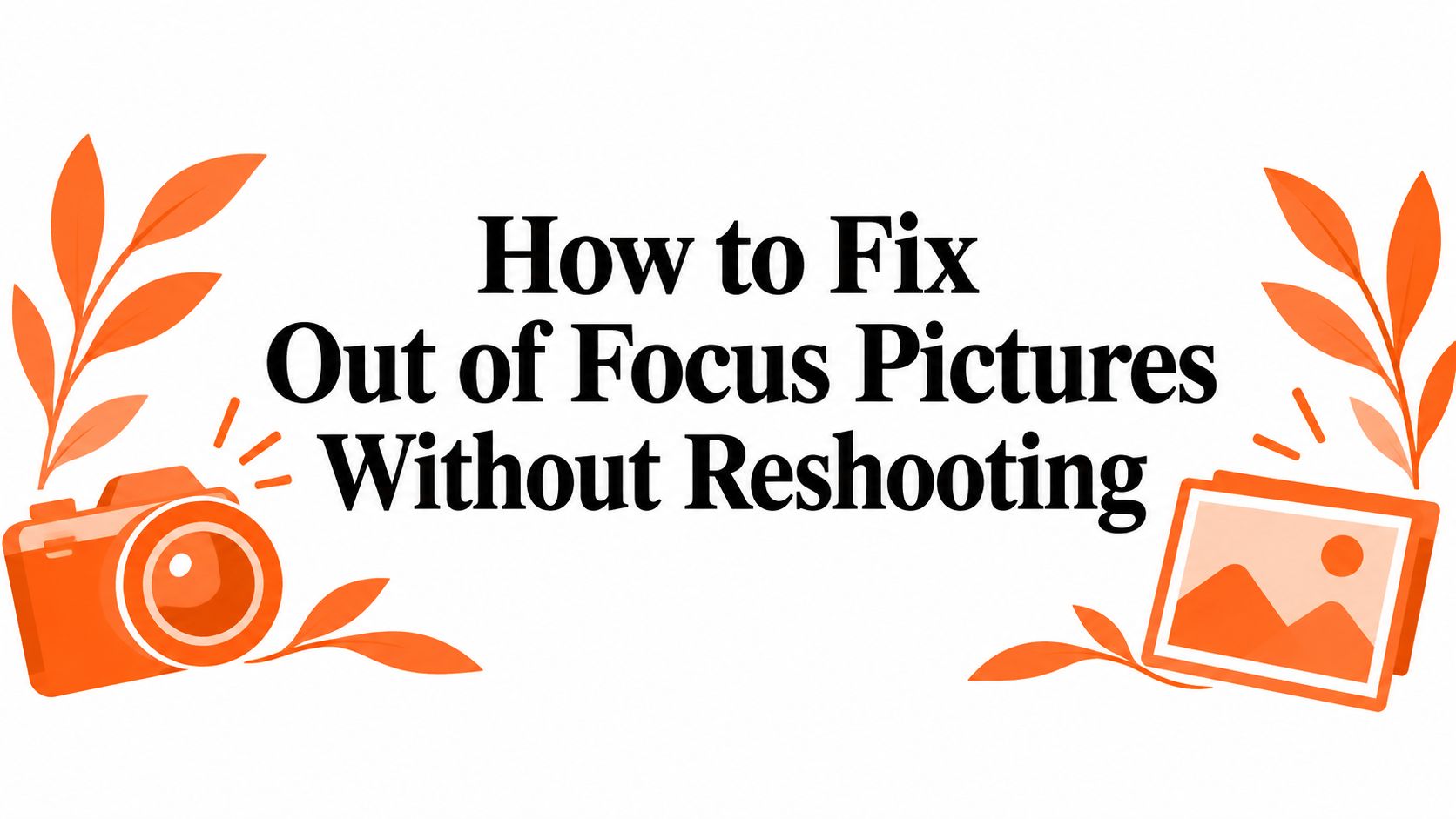 How to Fix Out of Focus Pictures Without Reshooting