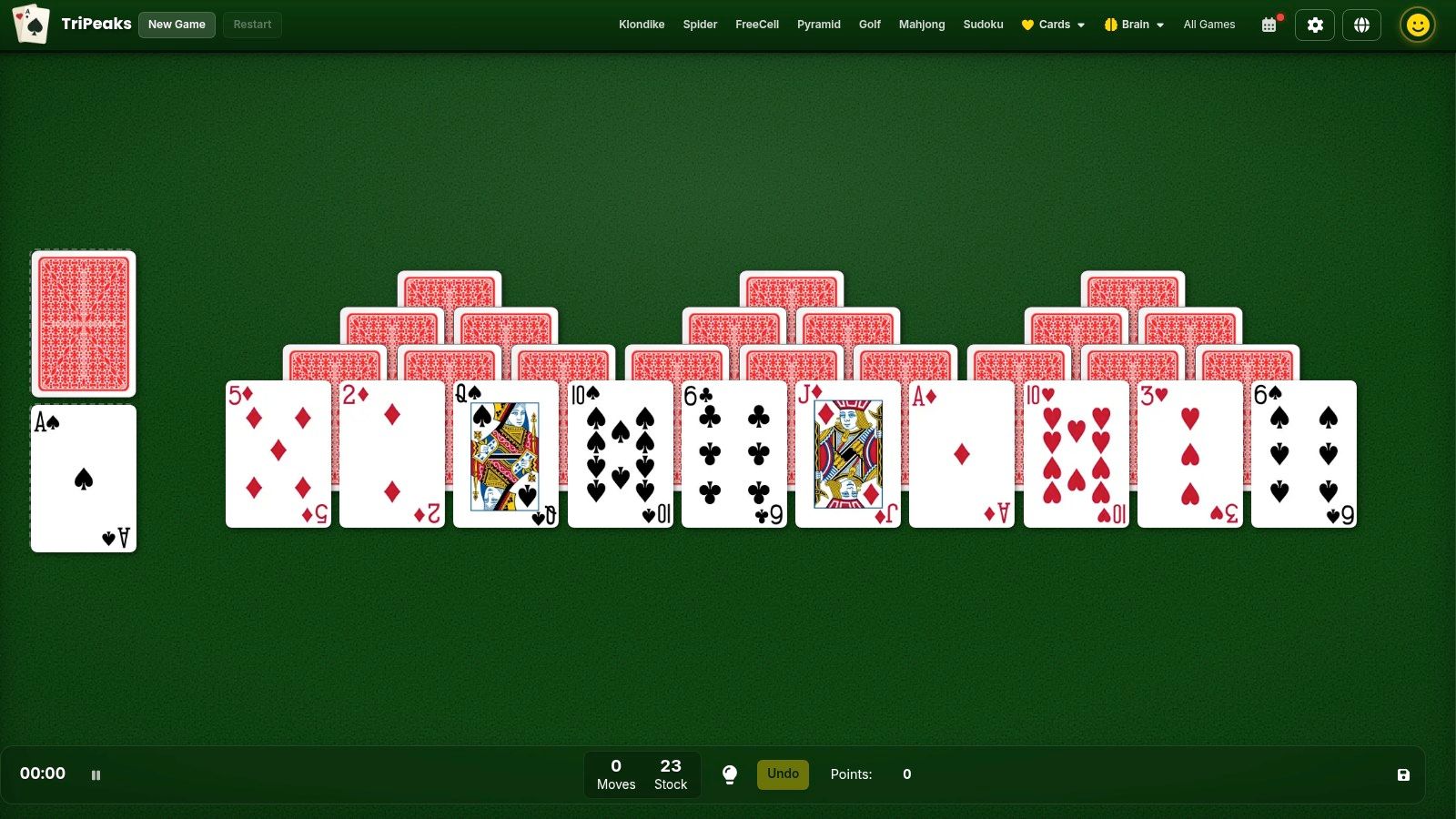 TrySolitaire TriPeaks
