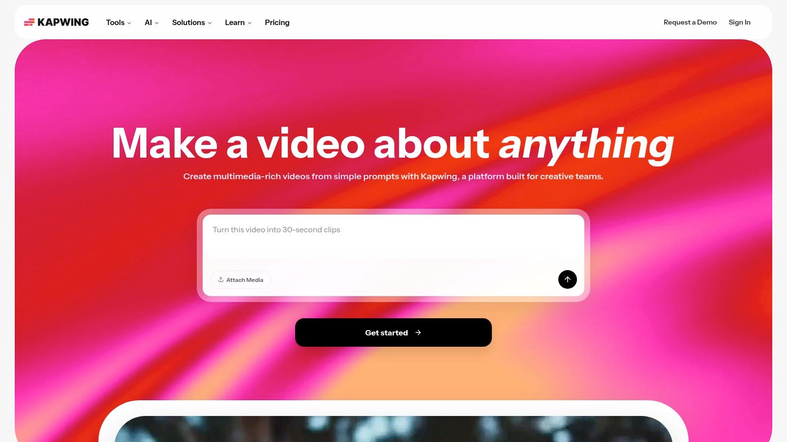 Kapwing interface