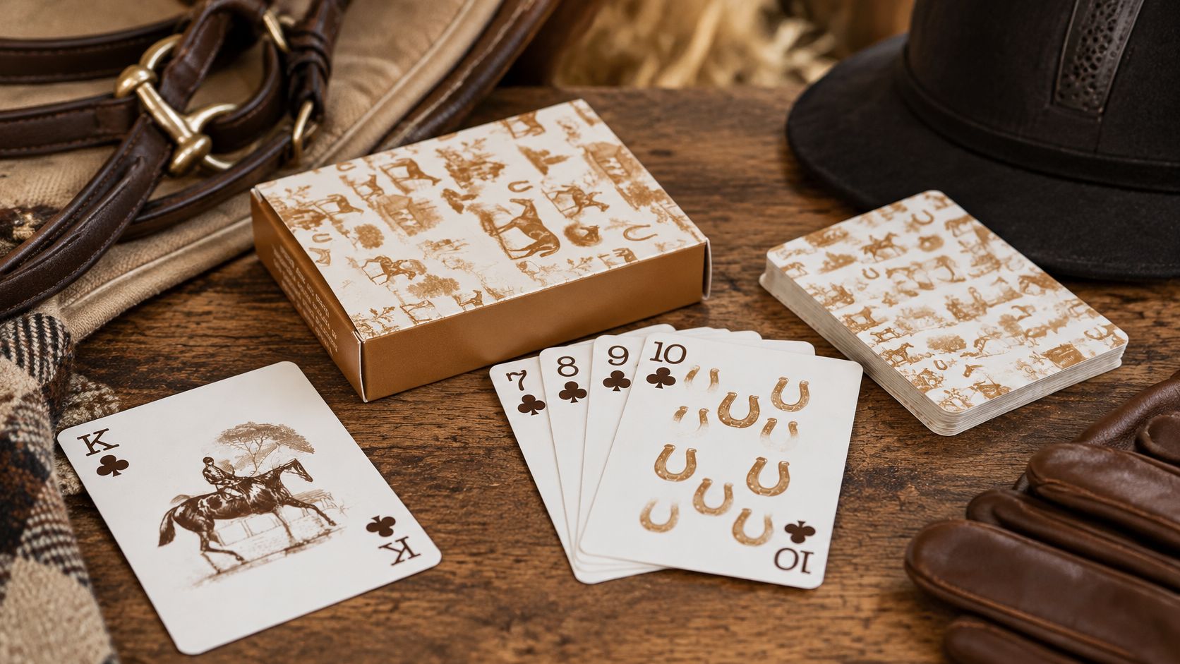Vintage Equestrian Playing Cards