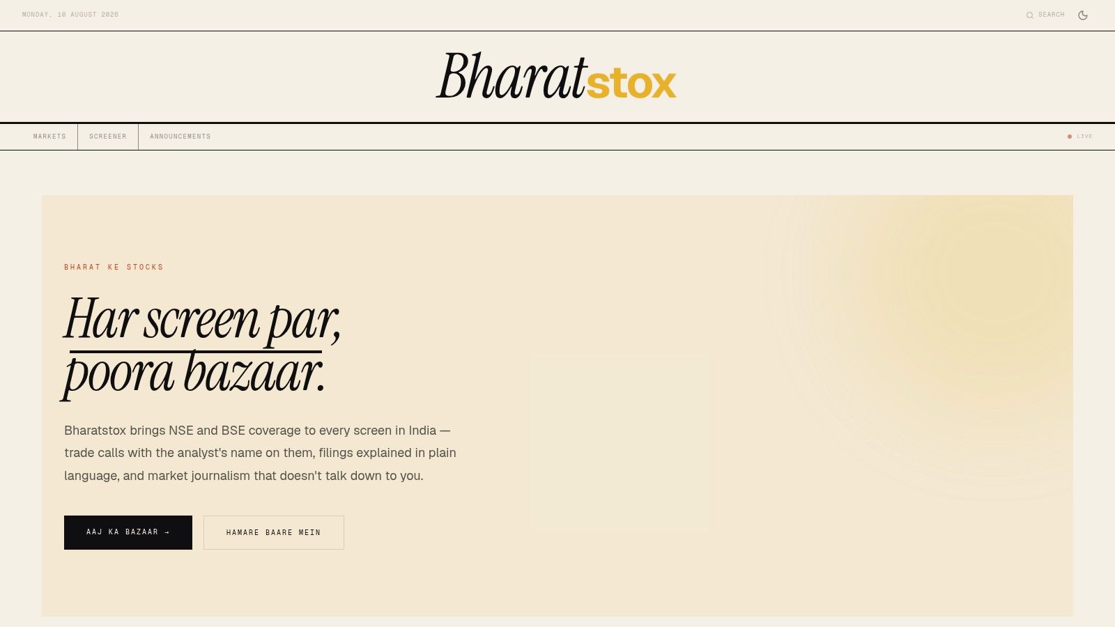 Screenshot from https://www.bharatstox.com