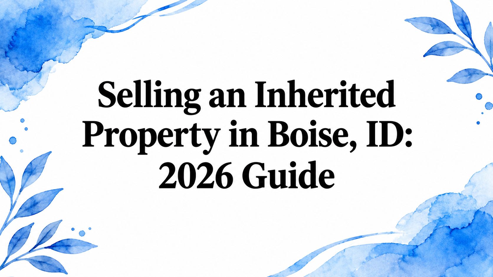 Selling an Inherited Property in Boise, ID: 2026 Guide