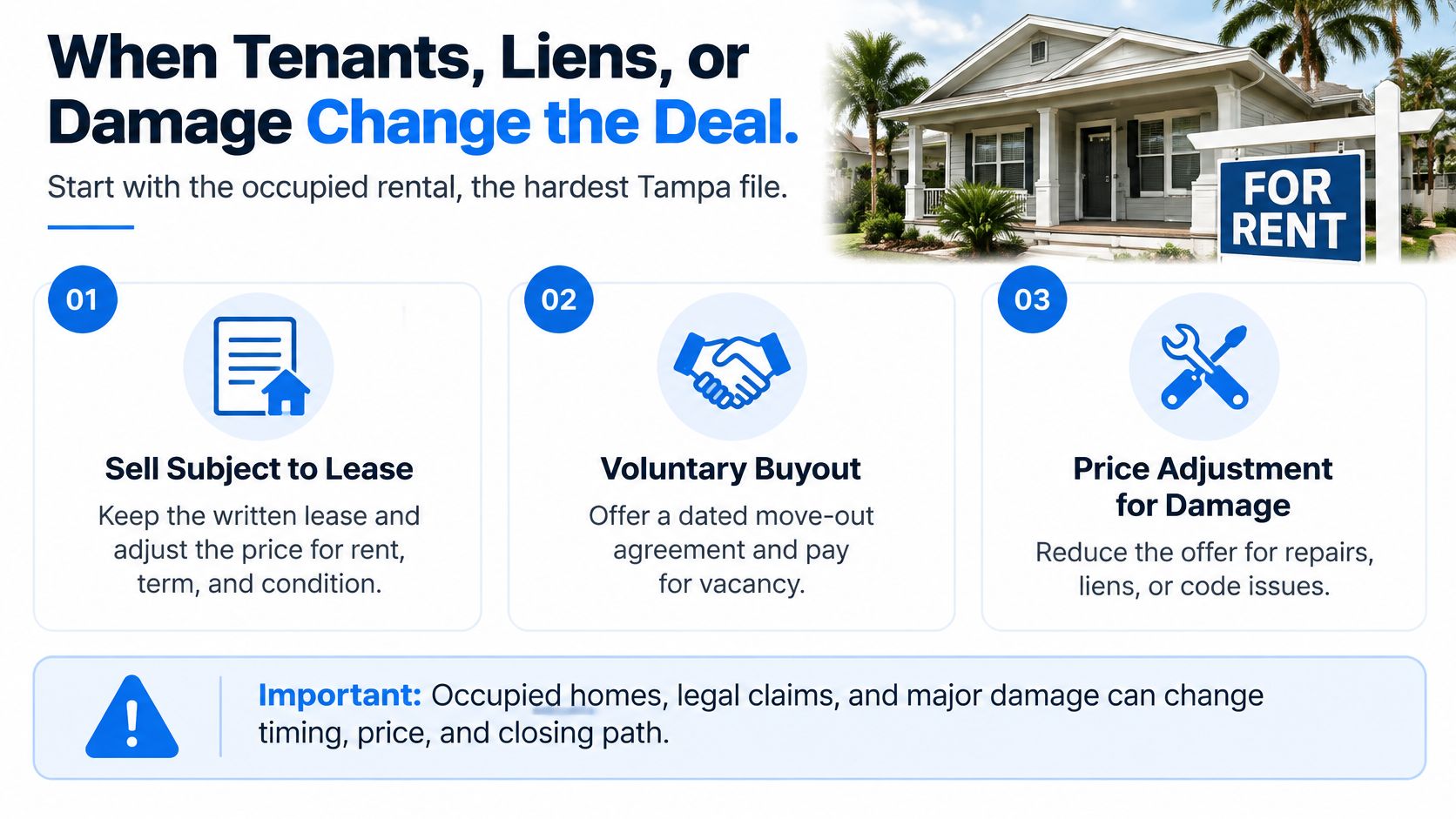 A real estate guide for selling Tampa rental properties with tenants, liens, or property damage.