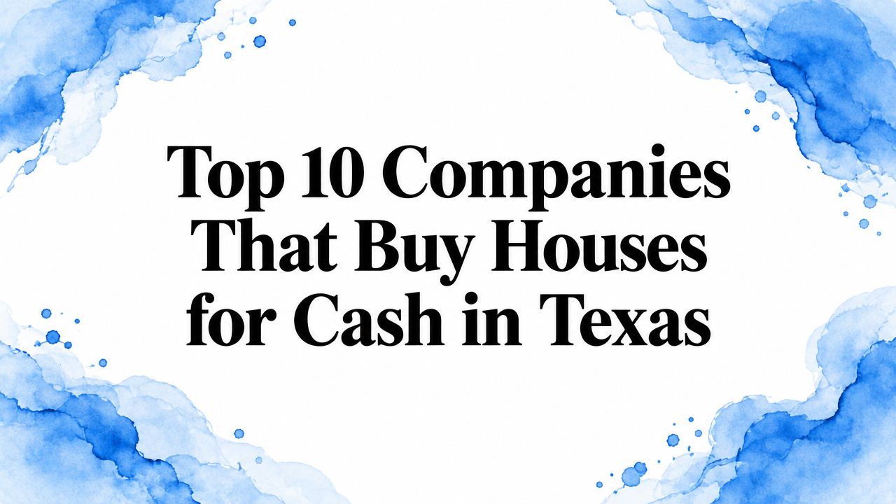 Top 10 Companies That Buy Houses for Cash in Texas