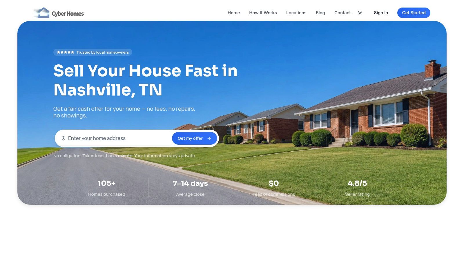 We Buy Houses Nashville, TN – Sell House As‑Is – Cyber Homes