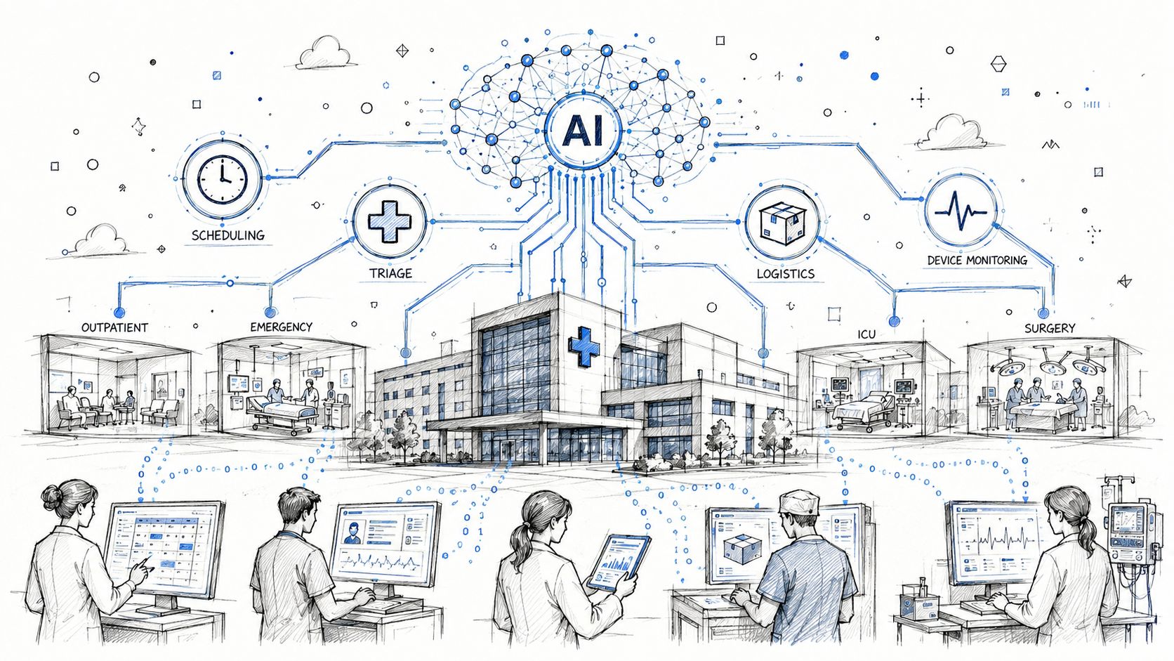 Autonomous AI Systems in Hospital Operations