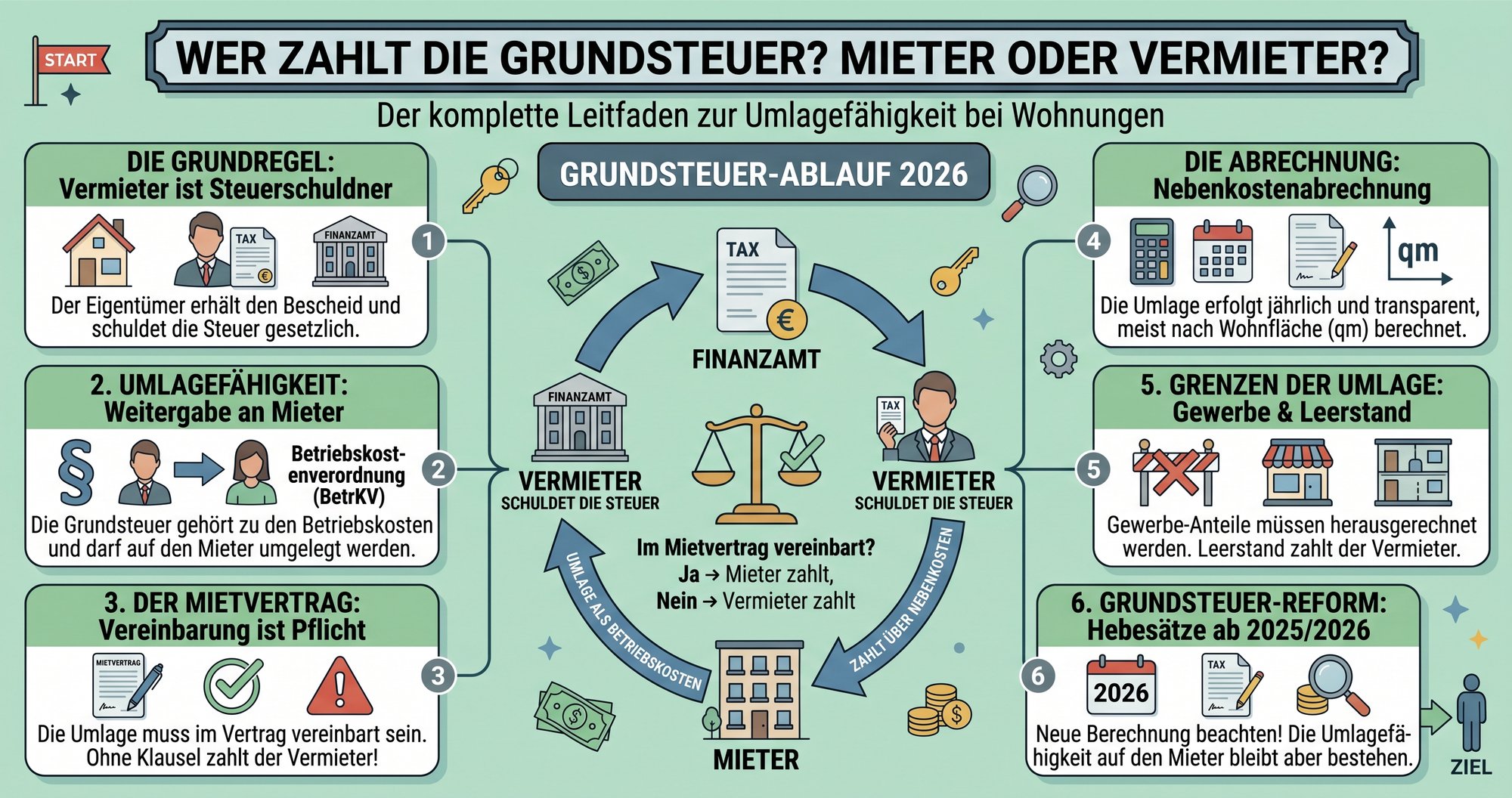 Wer zahlt Grundsteuer Mieter oder Vermieter?
