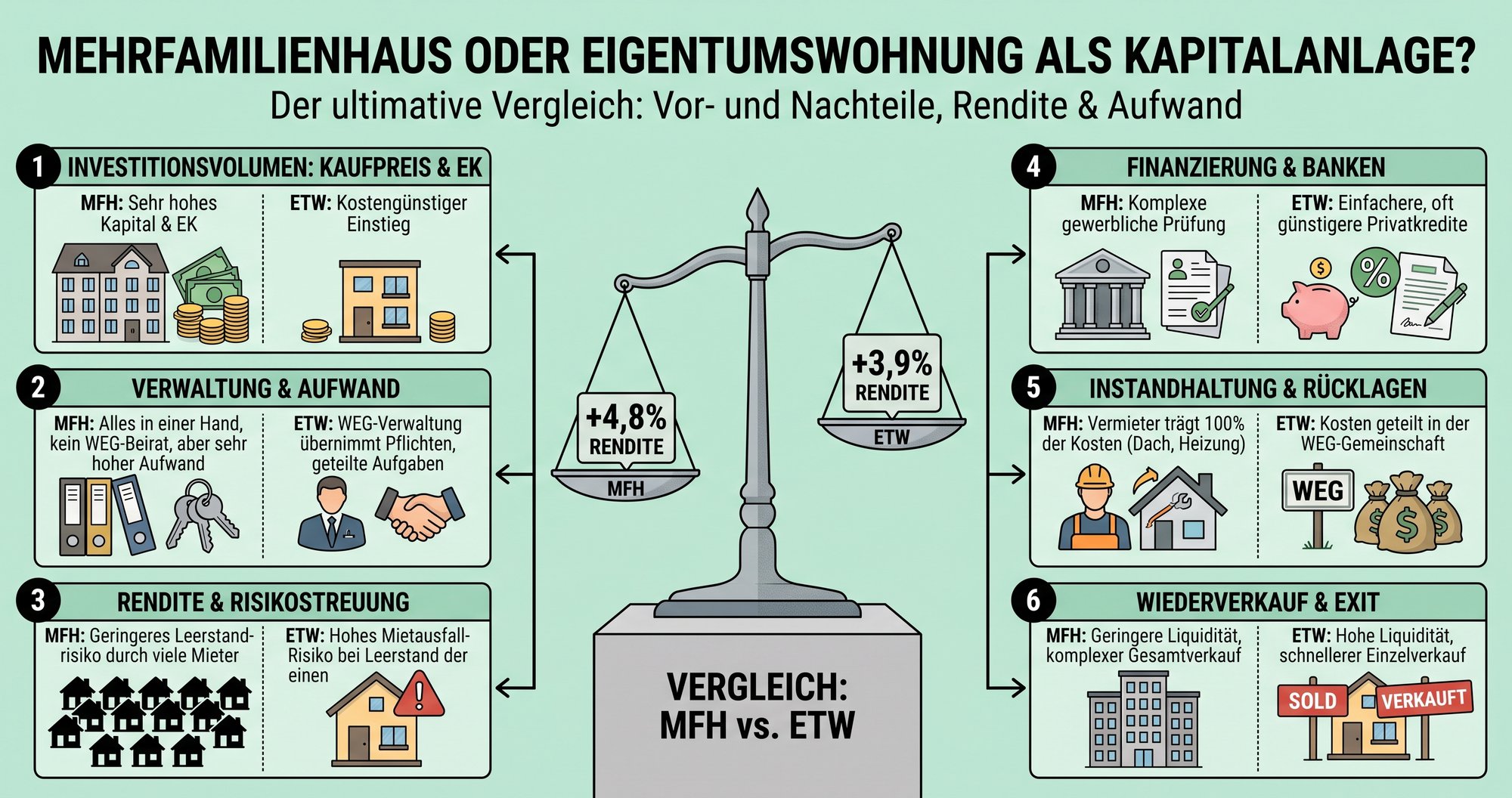 Mehrfamilienhaus oder Eigentumswohnung als Kapitalanlage?