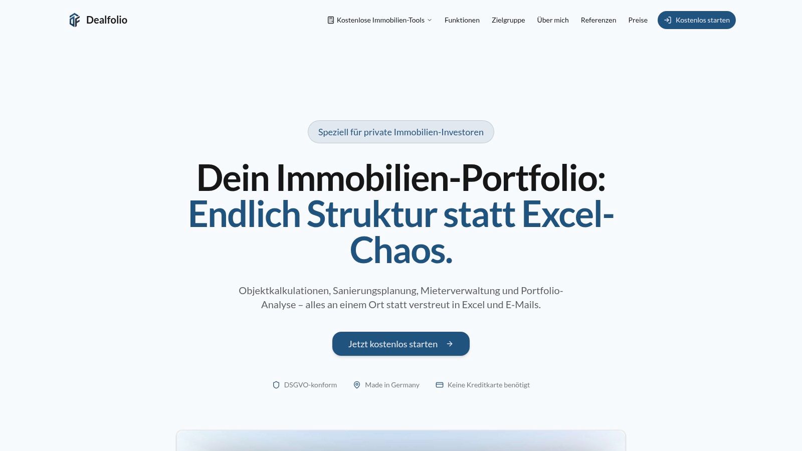 Screenshot from https://dealfolio.de