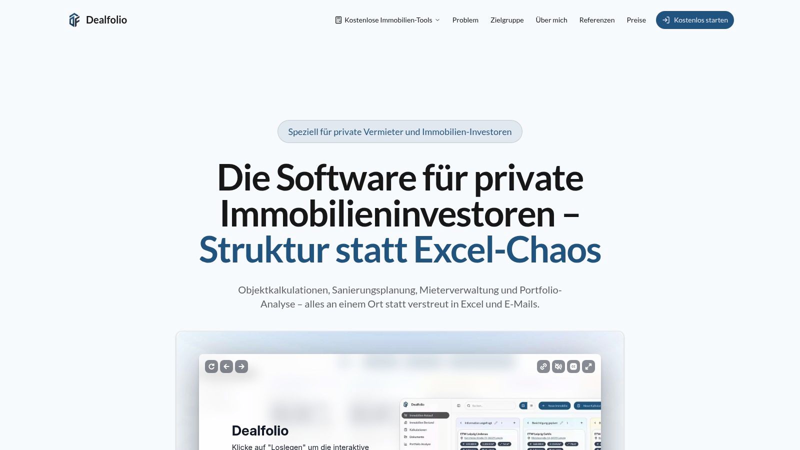 Screenshot from https://dealfolio.de