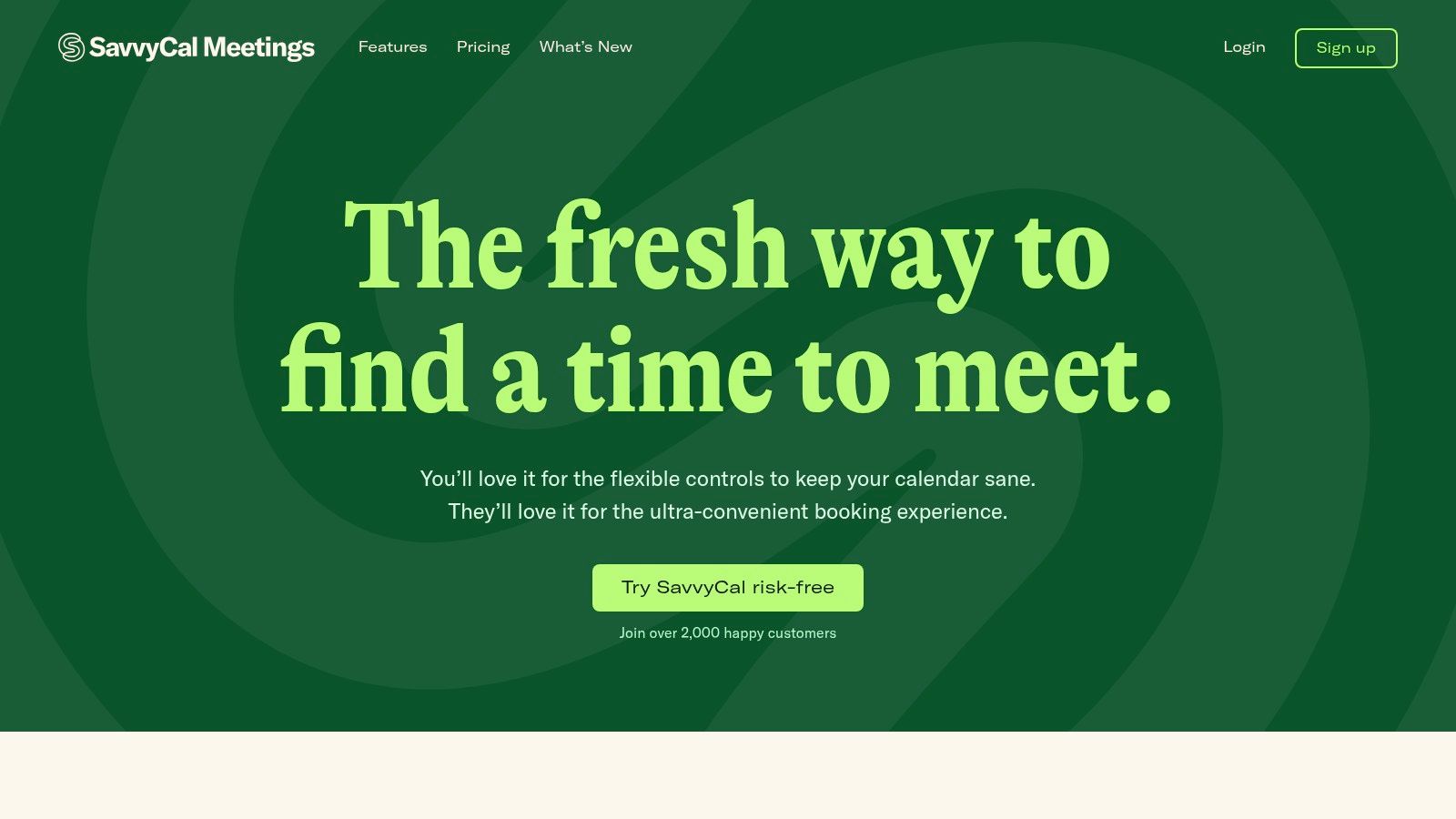 SavvyCal booking experience