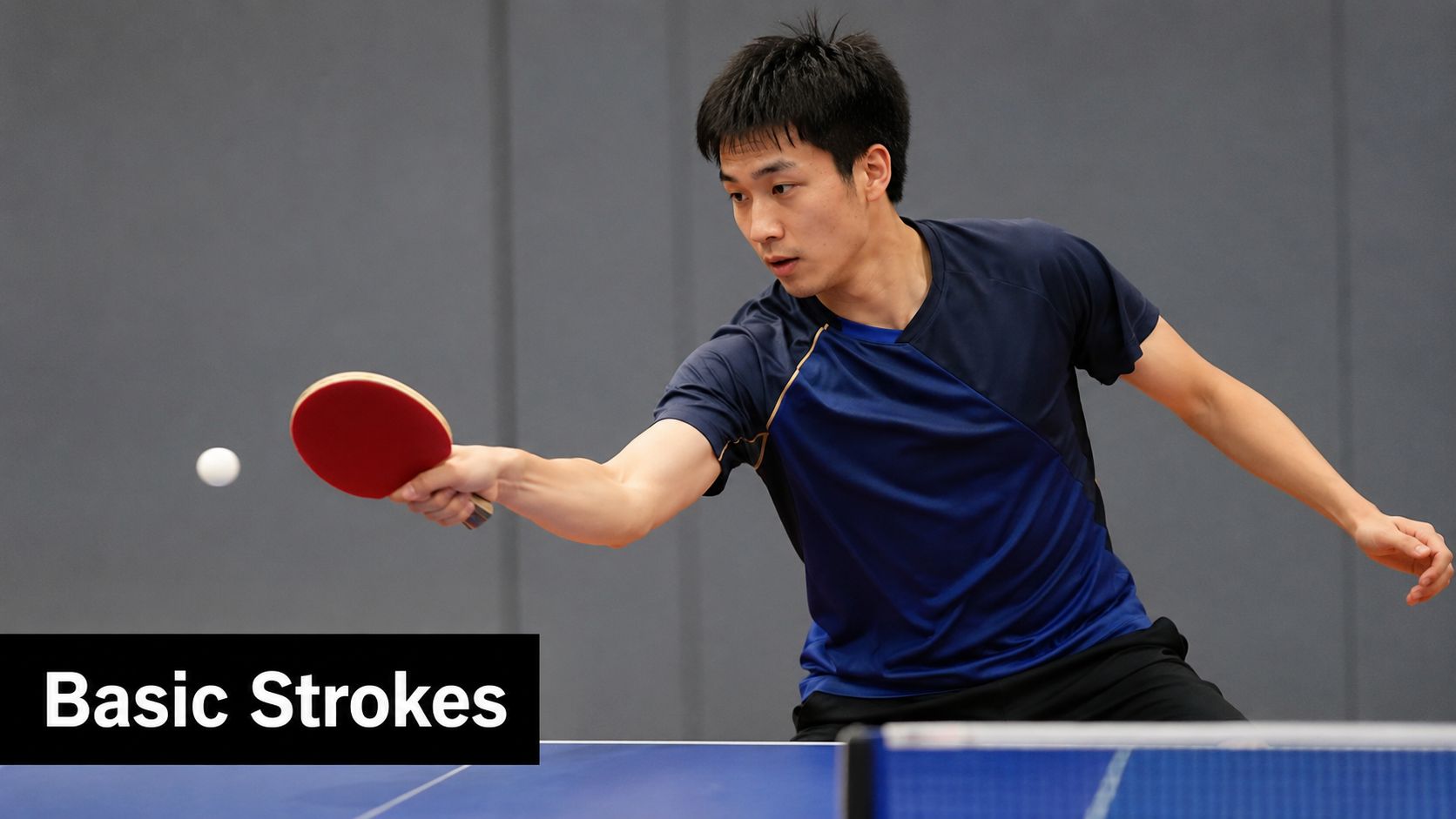 Master Table Tennis Terms: Your 2026 Guide 3 A professional male table tennis player focusing intently while hitting the ball during a match.
