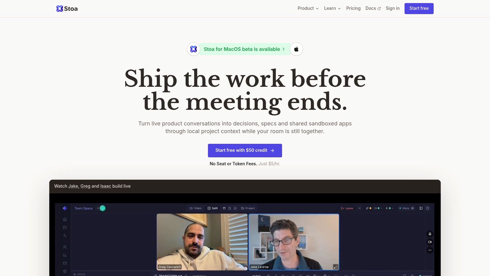 Screenshot from https://withstoa.com