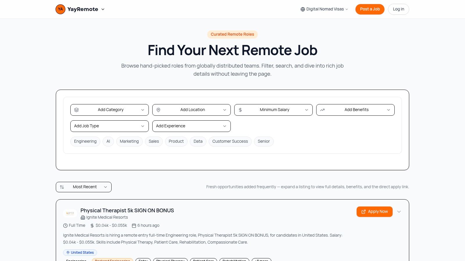 Screenshot from https://www.yayremote.com