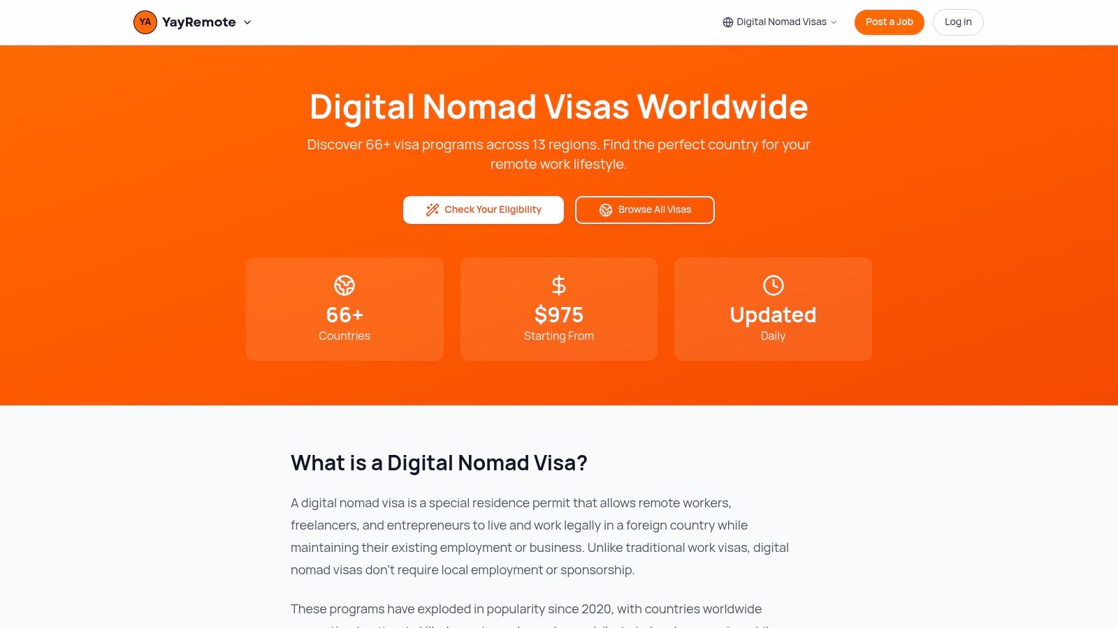 Screenshot from https://www.yayremote.com/digital-nomad-visas