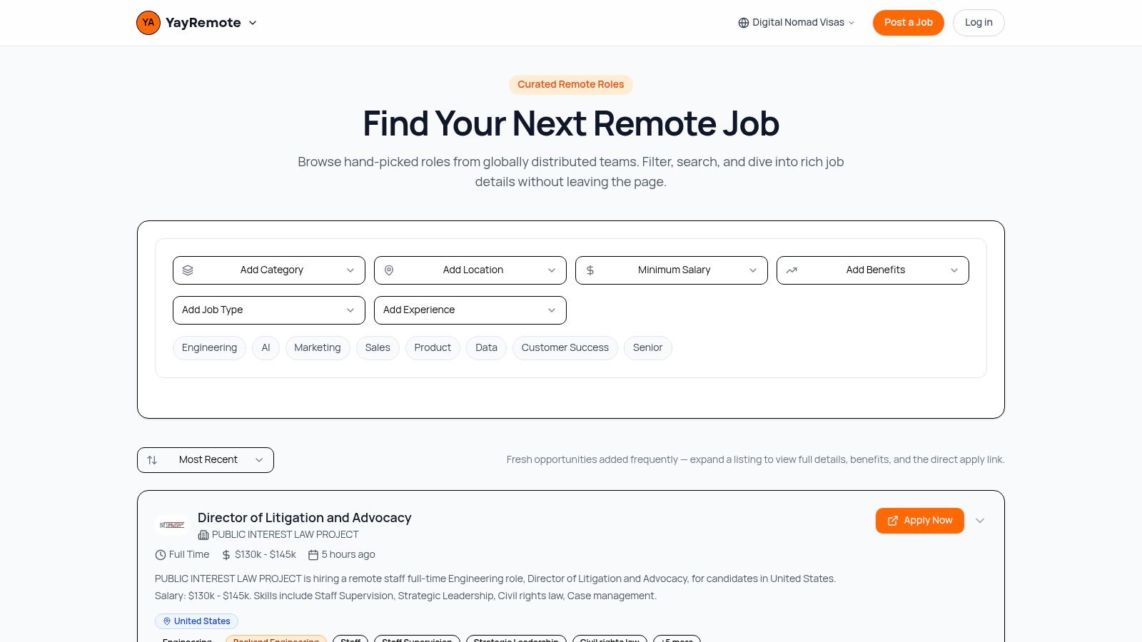 Screenshot from https://www.yayremote.com