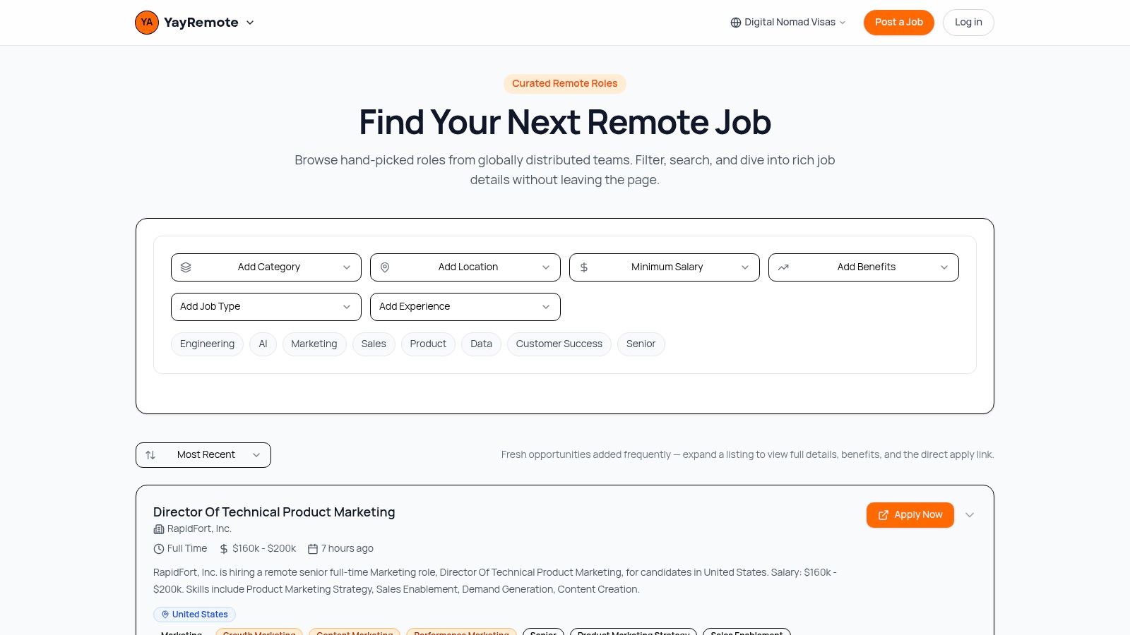 Screenshot from https://www.yayremote.com
