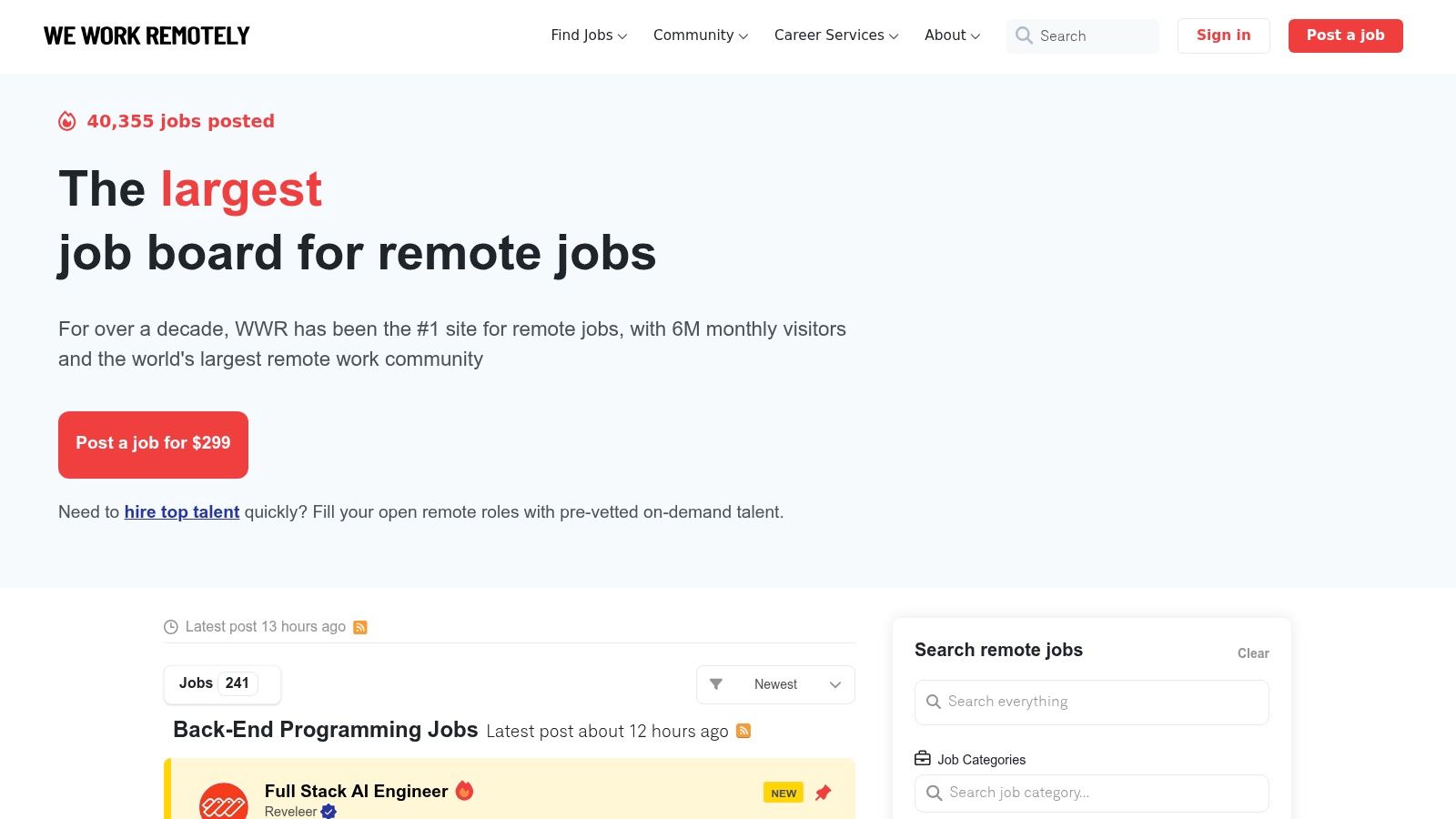 We Work Remotely (WWR)