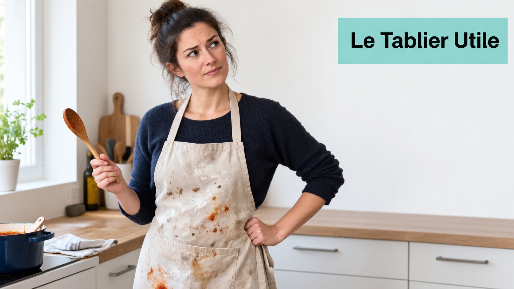 Banni￨re promo tablier de cuisine 20% de rabais