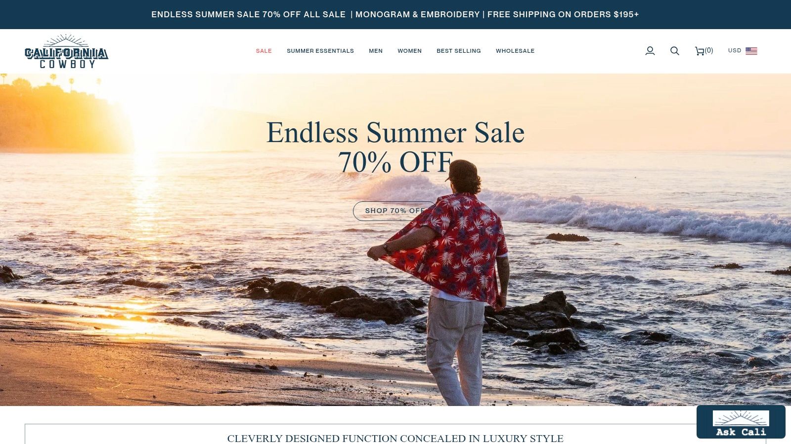 Screenshot from https://shop.californiacowboy.com