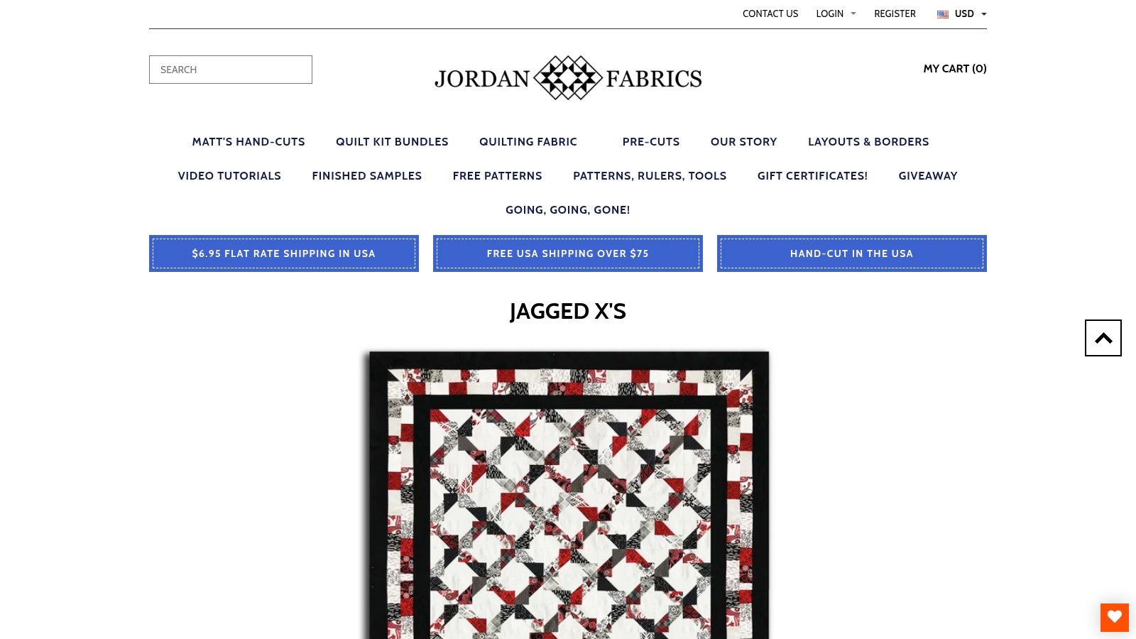 Jordan Fabrics Jagged X's