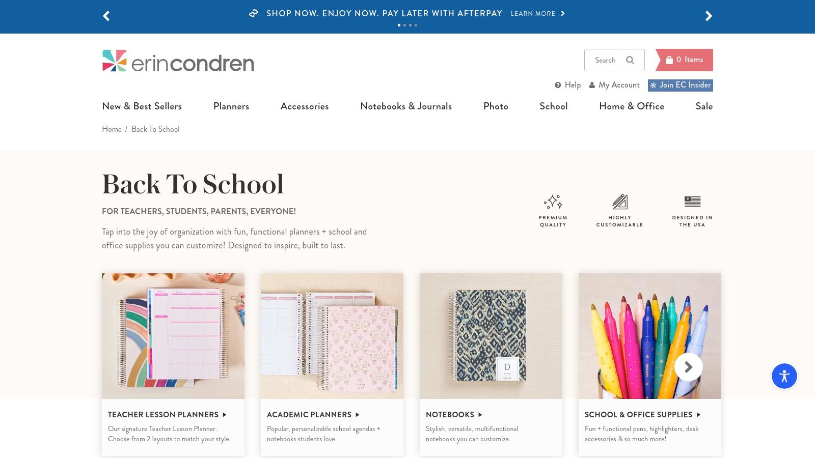 Erin Condren, Teacher Lesson Planner and accessories