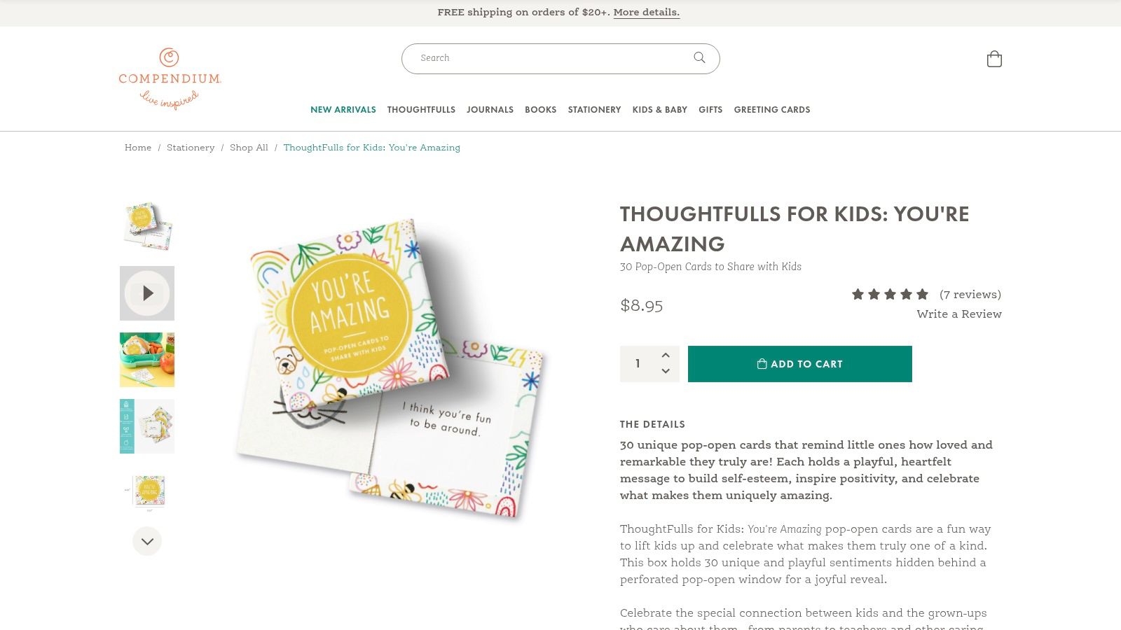 ThoughtFulls for Kids: You're Amazing (Compendium)