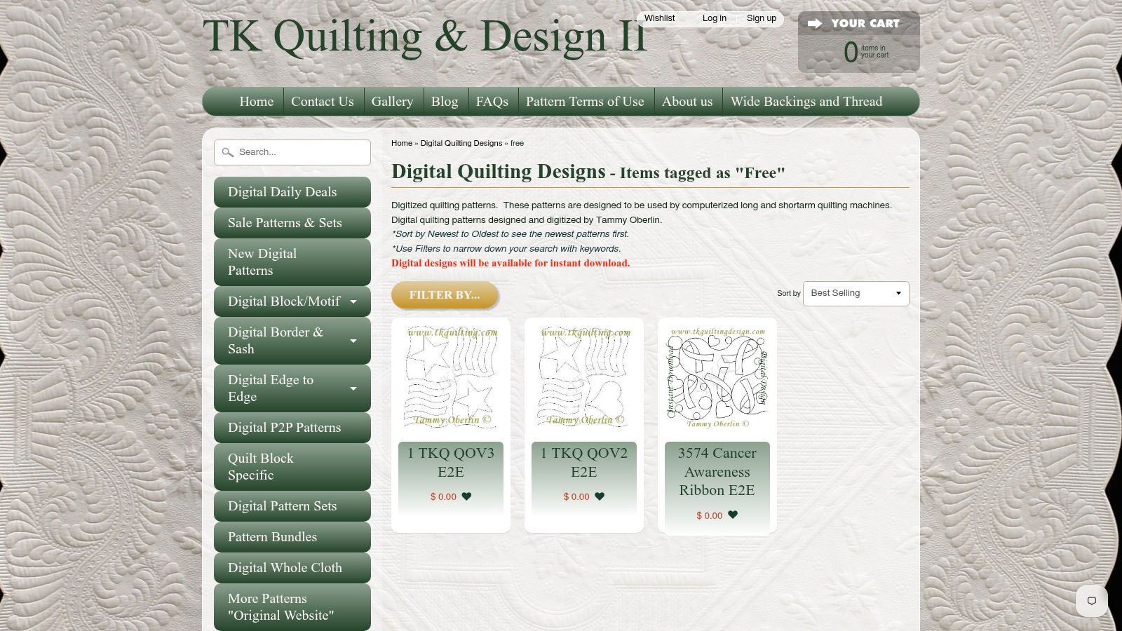 TK Quilting & Design II digital longarm pattern