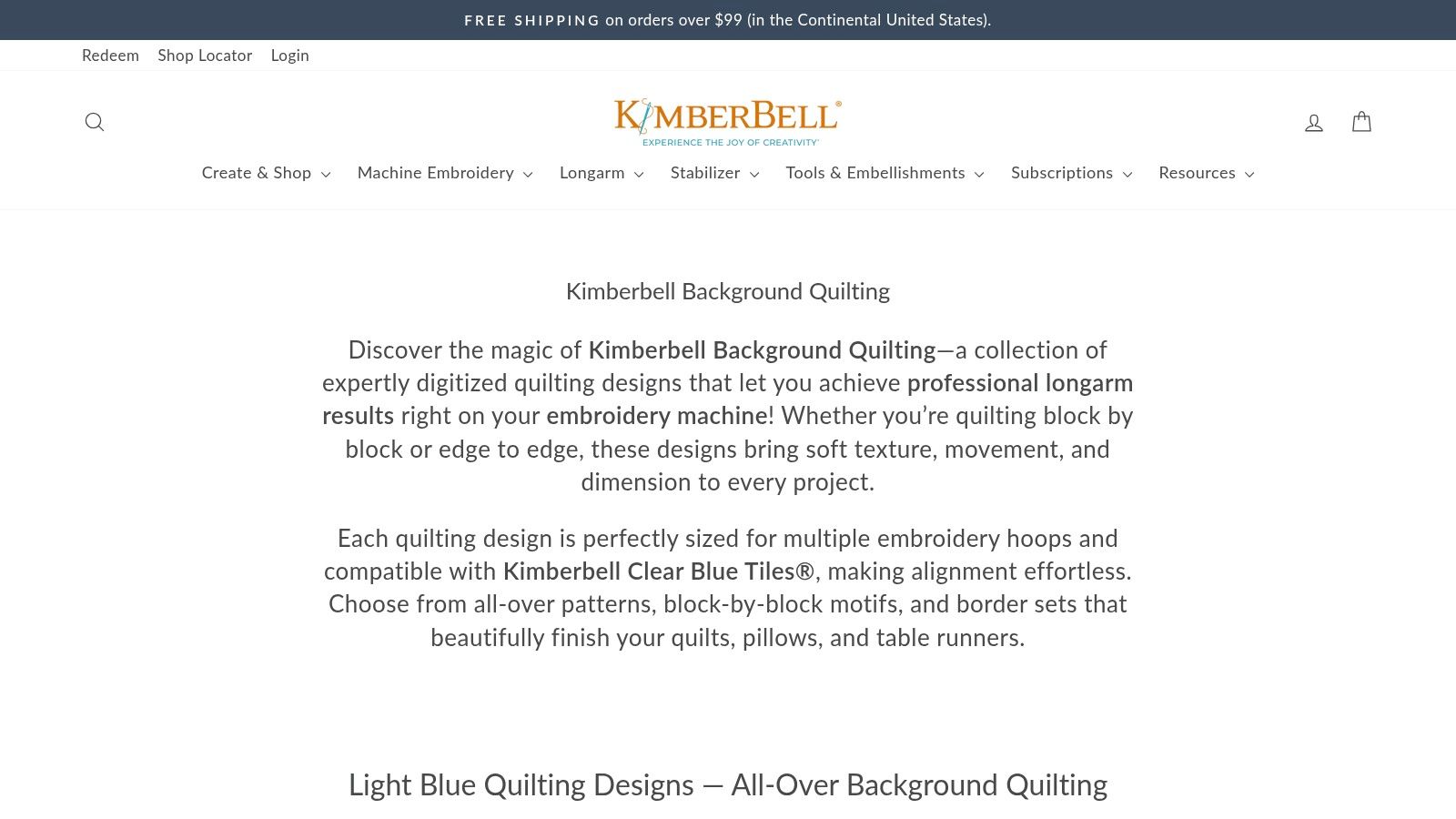 Kimberbell Background Quilting embroidery designs for quilting