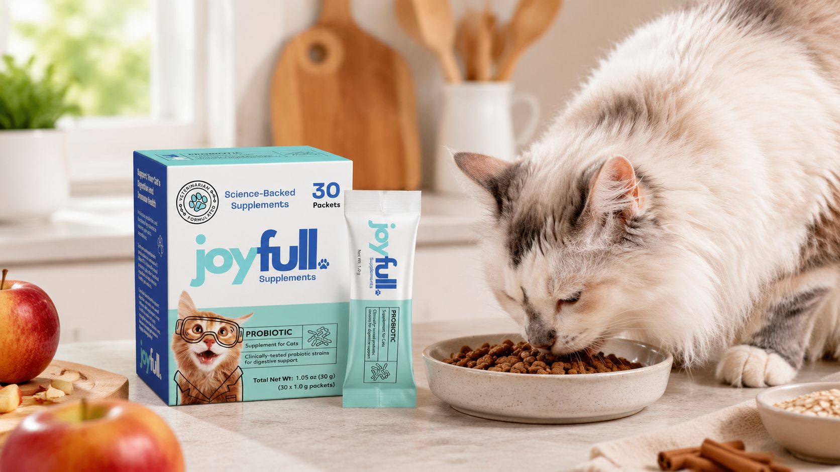 Probiotic Supplement for Cats - 30 Single-Serving Packets