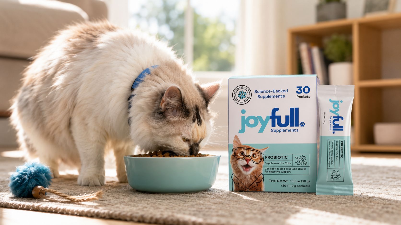 Probiotic Supplement for Cats - 30 Single-Serving Packets