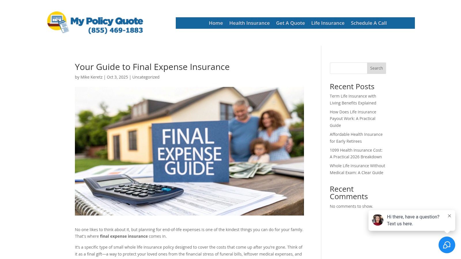 Your Guide to Final Expense Insurance