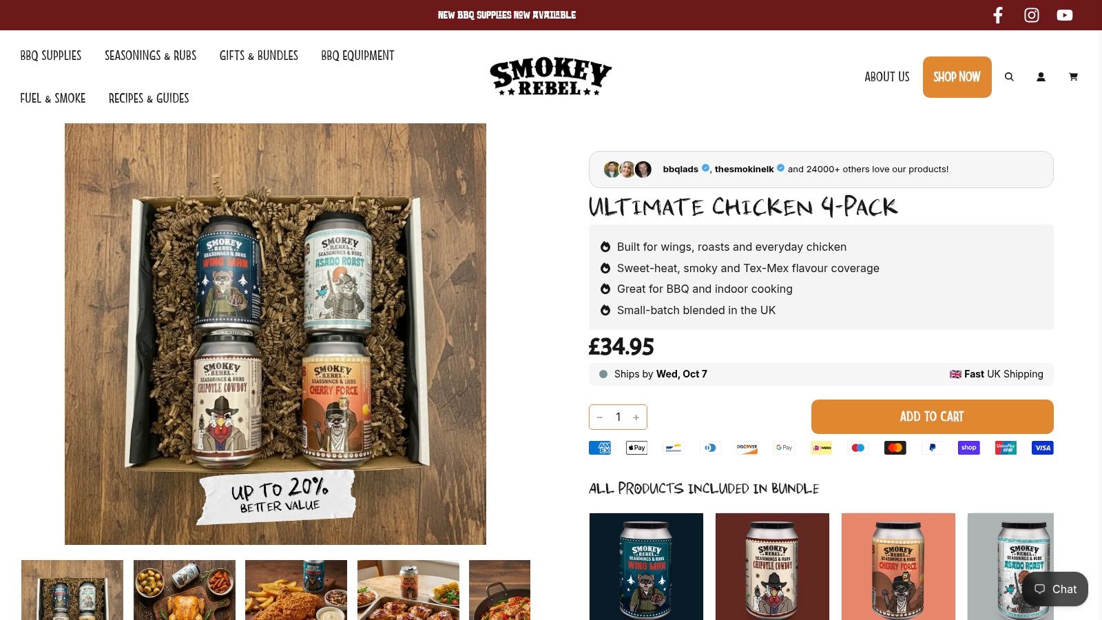 Screenshot from https://smokeyrebel.com/products/ultimate-chicken-4-pack