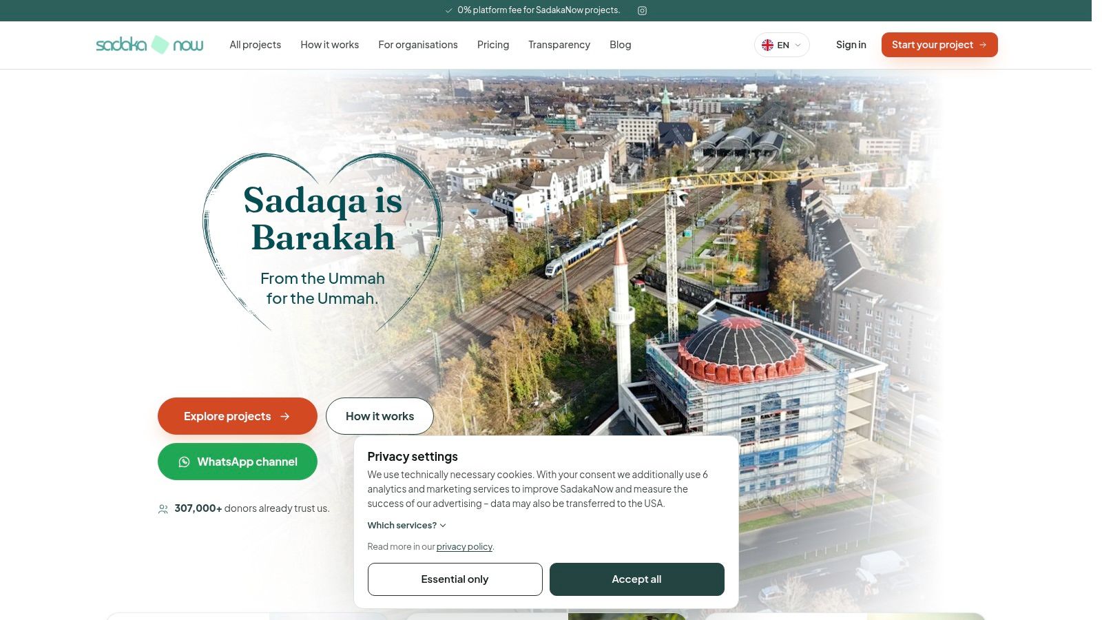 Screenshot from https://sadakanow.de