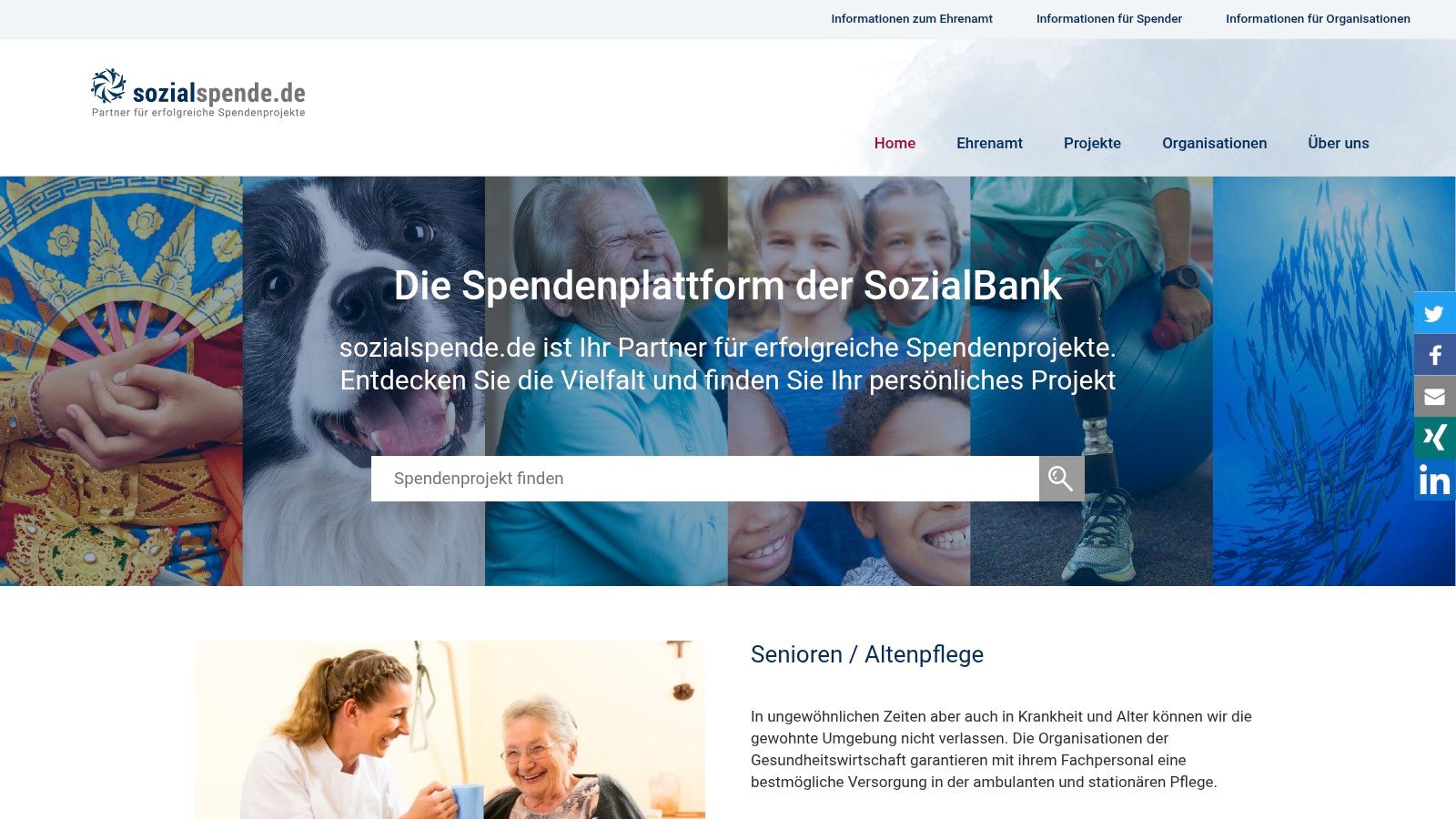 sozialspende.de (Spendenplattform der SozialBank)