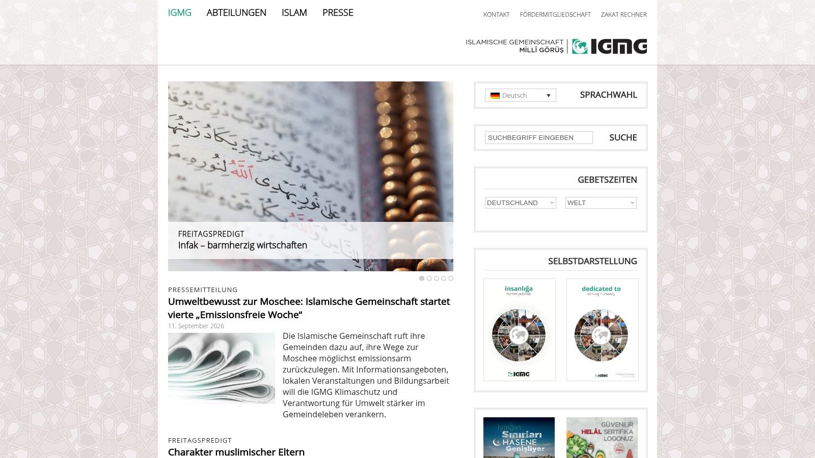 IGMG Islamische Gemeinschaft Millî Görüş e. V.
