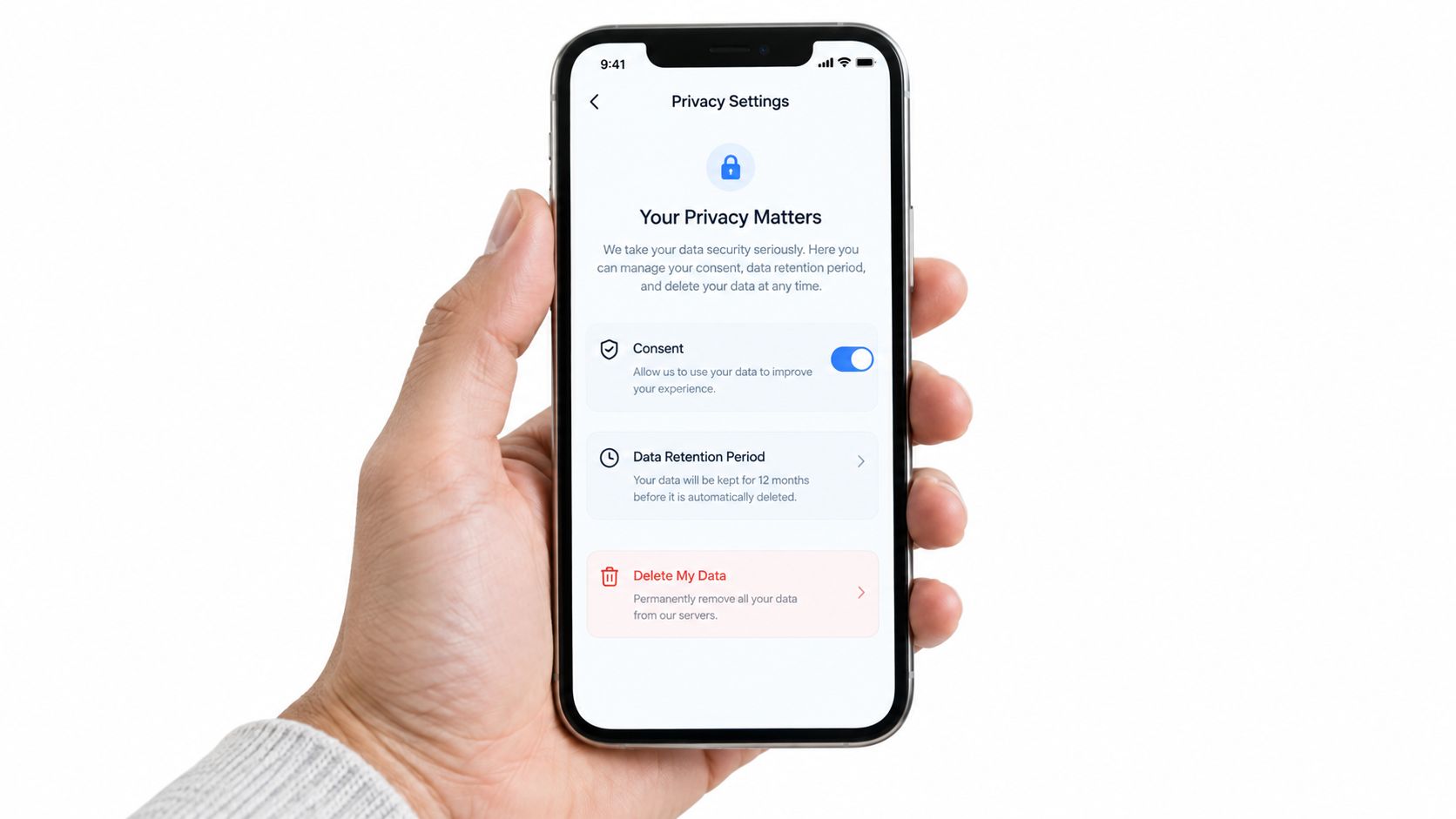 Screenshot from https://venushealth.example/screenshots/privacy-settings-page.png