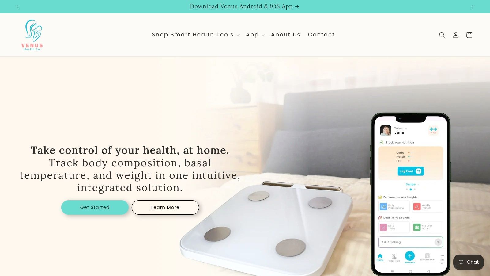 Screenshot from https://www.venushealth.co