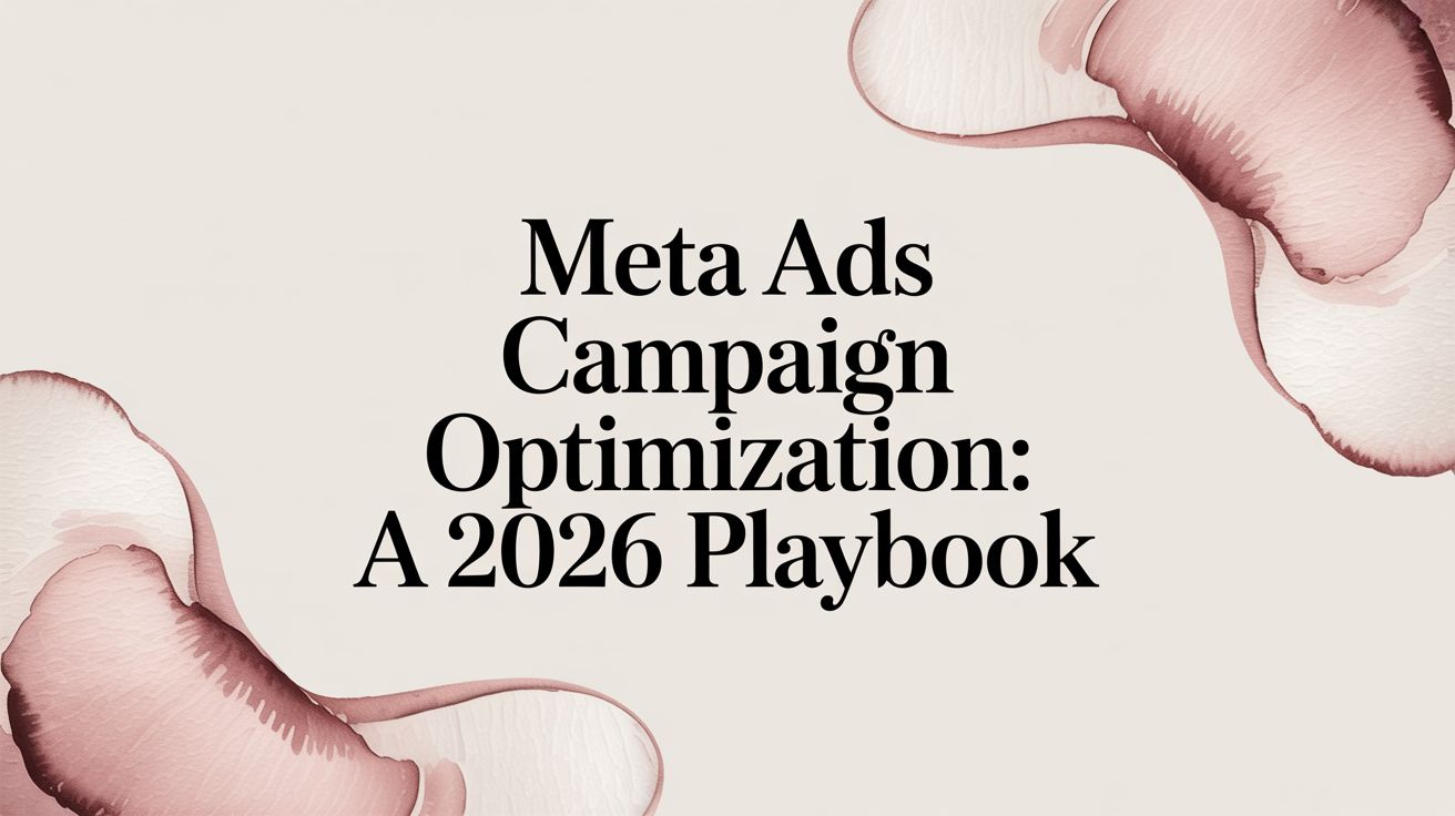 Meta Ads Campaign Optimization: A 2026 Playbook | AdStellar